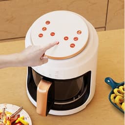 Airfryer - 3L – Heteluchtfriteuse - 1000W – Olievrij Frituren – LED Touchscreen - en 360° Hete Lucht – Voor Gezonder Koken - Veilig in Gebruik - Wit — thumbnail 4