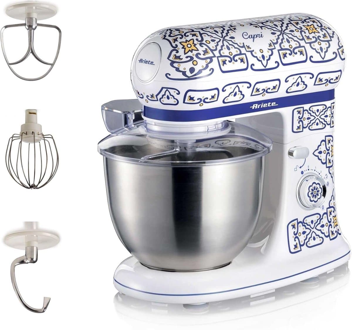 Ariete Capri 1588 - Italiaans design keukenmachine - 5.5 liter - 3 accessoires - 2400 Watt - 7 snelheden — afbeelding 1