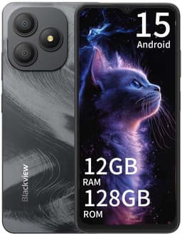 Blackview WAVE 9C Smartphone 4G - 12GB RAM - 128GB ROM - 6,56 inch - Android 15 - 5000 mAh - Dual SIM - GPS - OTG - Zwart — thumbnail 1