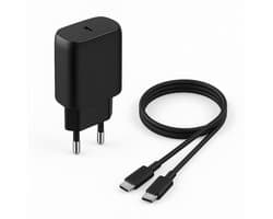Gmedia Snellader 25W inclusief 1 meter kabel - Snellader - USB-C oplader - Geschikt voor USB-C Toestellen – Zwart