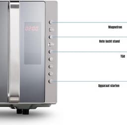 Aurixi® Heteluchtoven - Oven - Airfryer Oven - Zilver - 42cm x 49cm x 30cm — thumbnail 3