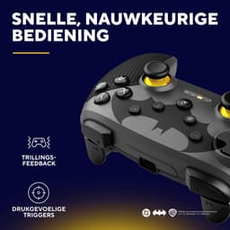 Trust GXT 542BM Muta – Draadloze Gamecontroller – Multiplatform – Drievoudige Connectiviteit – Batman Zwart — thumbnail 3
