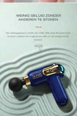 SoNis Massage Gun Mini - Professioneel Massage Apparaat - Massageapparaat Massage gun - Massage Pistool - Blauw — thumbnail 3
