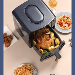 Sensova - Airfryer Heteluchtfriteuse 5L met Kijkvenster en Touchscreen – Olievrij en Vetarm Koken, Grote Capaciteit voor Gezin - Automatische Programma’s - 1400W Vermogen - Temperatuurregeling 60-200°C — thumbnail 2
