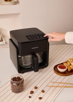 Heteluchtfriteuse Glas 4.2L Zwart voor Gezond Frituren 1300W — thumbnail 5