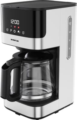 Inventum KZ812D - Koffiezetapparaat - 1,5 liter - 12 kopjes - Filter 1x4 - Glazen kan - Display met timer - Filterkoffie - RVS/Zwart — thumbnail 1