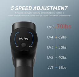 OPOVE M3 Pro 2 massagepistool, massagepistool, led-display, 2500 omw/min, masagegistpistool met 5 standen, 2600 mAh accu, 12 mm amplitude voor het verlichten van spierpijn, zwart — thumbnail 3