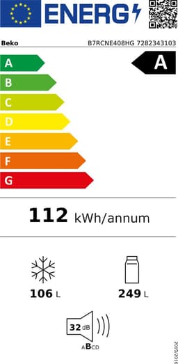 Beko B7RCNE408HG - Koel- en vriescombinatie - Grijs — thumbnail 3
