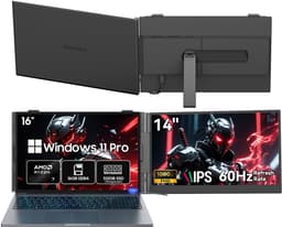 Blackview GamiBook8 Gaming Laptop (AMD Ryzen7 7735HS/16G/512G) + SCM6 14" Draagbare Monitor Set, All-in-One Gaming & Kantoor Accessoires (Laptop Tas/Muis/Toetsenbordstickers, Grijs) — thumbnail 1