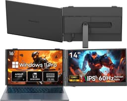 Blackview GamiBook8 Gaming Laptop (AMD Ryzen7 7735HS/32G/1TB) + SCM6 14" Draagbare Monitor Set, All-in-One Gaming & Kantoor Accessoires (Laptop Tas/Muis/Toetsenbordstickers, Grijs) — thumbnail 1