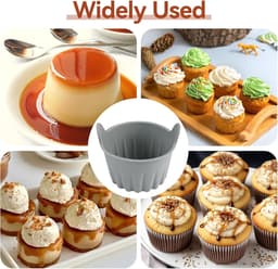 6 Stuks Silicone Vormen Voor Airfryer Muffin En Ei Vormen Herbruikbare Ovenvormen Anti-Aanbak Voor Muffins Pudding En Bakken Geschikt Voor Airfryer En Oven — thumbnail 6