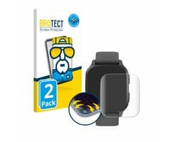 BROTECT - Screenprotector voor Garmin Venu Sq 2 / Sq 2 Music - Folie Beschermfolie transparant volledig dekking - 2 Stuks