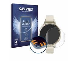 Savvies - Screenprotector voor Garmin Lily 2 Active - Folie Beschermfolie transparant volledig dekking 4 Stuks