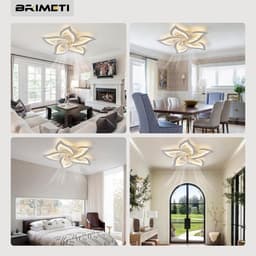 Ventilator Plafondlamp Dimbaar met Afstandsbediening - 3 Kleuren, 6 Snelheden, Stille Motor — thumbnail 2