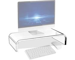 Transparante Acryl Monitorstandaard voor Desktop en Laptop Organizer