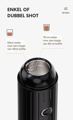 JOR Products® Draagbare Espressomachine - Koffiebonen & Nespresso - Rood — thumbnail 2