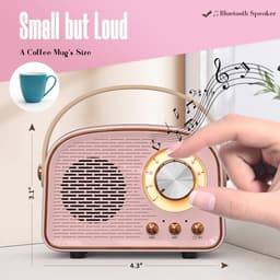 Retro Bluetooth-luidspreker – Mini draagbare draadloze luidspreker – TWS-functionaliteit – Decoratieve retroluidspreker – Geschikt voor thuis/buitengebruik – Groen — thumbnail 2