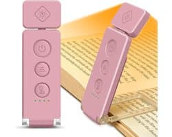 Oplaadbare Boekverlichting met 5 Kleuren en 5 Helderheidsniveaus, Flikkervrij Licht voor Oogzorg