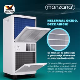 Monzana Mobiele Airco 9000BTU - 4in1 Kit Rolluik 25-30m² met App - Wit — thumbnail 5