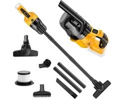 Kruimeldief - Handstofzuiger - 20000Pa - ExtremeZuigkracht - Kruimeldief Snoerloos - Kruimelzuiger - Autostofzuiger - Nat&Droog - 400W - Zwart&Geel - (Batterijen niet inbegrepen)