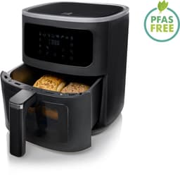 FRITEL Airfryer SnackTastic® 7720 – Heteluchtfriteuse 8L Incl. Extra Cakevorm - Airfryer XXL – 1700W – Voor 1-8 Personen – Touchscreen – Airfryer met Kijkvenster & Verlichting – 8 Programma’s – PFAS-vrij – Zwart – Met Bakvorm voor Cake — thumbnail 2