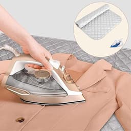 Magnetische strijkmatdeken, alternatief voor strijkplankhoes, gewatteerde hittebestendige mat/draagbare hoes/onderlegger voor wasmachines en drogers Grijs 85 cm × 45 cm Overal strijken — thumbnail 2