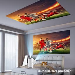 DVDSS® Mini projector - Thuisbioscoop - Ondersteunt 8K - Wit — thumbnail 5