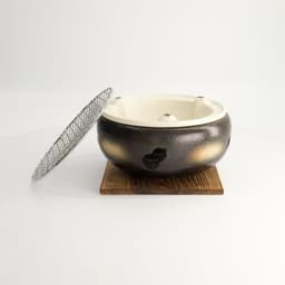 Konro Grill – Ronde Japanse BBQ – Zwart – Inclusief Rooster & Onderstel – 20 x 10 cm — thumbnail 2