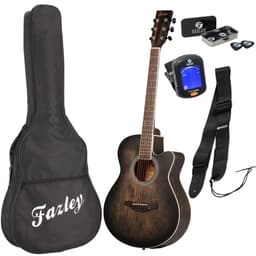 Westerngitaar - incl. gigbag, stemapparaat, band en plectrum - Zwart Fazley W55-COL-BK-EQ — thumbnail 2