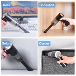 Autostofzuiger Draadloze handheld drie-in-één stofzuiger - Mini draagbare, USB snoerloze, oplaadbare mini-stofzuiger Geschikt voor auto's, huizen en kantoren — thumbnail 4
