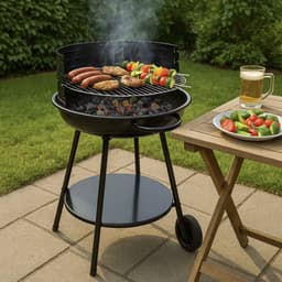 Koopman Grill – Inklapbaar met Onderstel – 51 x 82 cm – Zwart — thumbnail 2