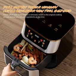 Heteluchtfriteuse – Airfryer - Airfryer Oven - 12L - 2000W - Touch Display - Airfryer Zonder Olie - Kijkvenster - RVS - Hoge Temperatuur - Zwart — thumbnail 5