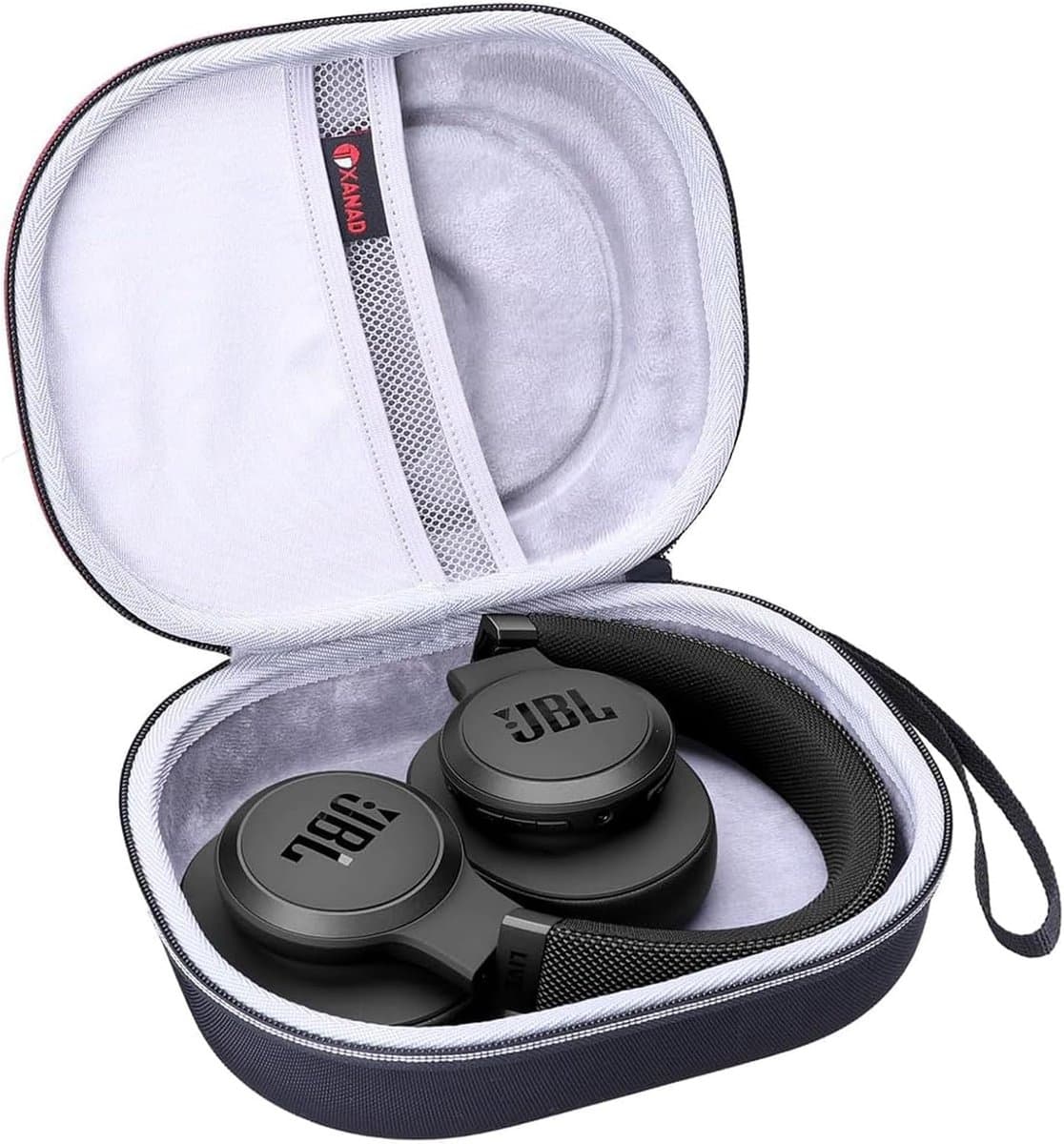 Hoofdtelefoonhoes - Draagbare Opbergtas - Bescherming Onderweg - Hard EVA Materiaal - 21.4 x 17 x 6 cm - Grijs — afbeelding 1