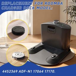 Kraftverdia - Oplaadstation – Oplaadstandaard accessoires compatibel met iRobot Roomba E5 E6 I1 I3 I4 I6 I7 I8 500 600 700 800 900 serie stofzuiger – Met netsnoer – Zwart — thumbnail 5