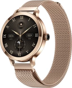 Evy24 Smartwatch Dames 38mm - Horloge Dames - AMOLED - Sporthorloge - Stappenteller - Saturatiemeter - Geschikt voor iPhone & Android - Brons — thumbnail 1