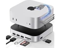 10-in-1 Dockingstation voor Mac mini M4 Uitbreiding met NVMe SSD Slot en Snelle USB Poorten