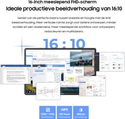 Blackview Table 9 Portable Monitor - 16 inch Full HD+ Draagbare monitor - Grijs — thumbnail 2