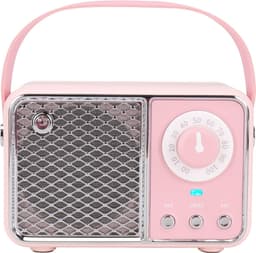Retro Bluetooth- Vintage Bluetooth Speaker - Mini Retro Design With Stereo Bass Enhancement-Roze — thumbnail 1