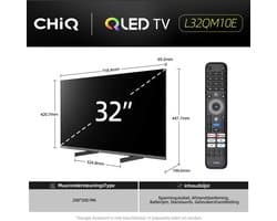 CHiQ L32QM10E 32 inch Smart TV – QLED Full HD – Google TV – HDR10 – Dolby Audio – WiFi – Randloos Design