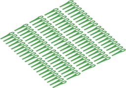 Kunststof Snijbladen - Reservebladen Grasmaaier - Snel Gras Snijden - Set van 100 Stuks - 20 x 84 mm - Groen — thumbnail 1