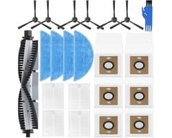 Vervangingsonderdelen geschikt voor iLife A30 A30 Pro stofzuiger: hoofdborstel, stofzak, filter en dweil.