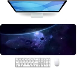 Olivivo® Muismat Heelal - Gaming Mousepad XXL - Onderlegger - Grote Muismat - 90x40 CM - Bureaulegger - Toetsenbord - Anti Slip - Waterproof - Desktop mat — thumbnail 1