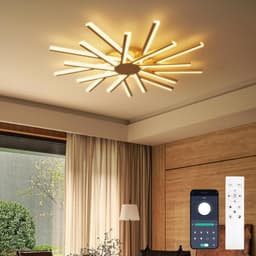 Moderne Grote Plafondlamp 96 cm met Afstandsbediening Dimbare LED Verlichting — thumbnail 3