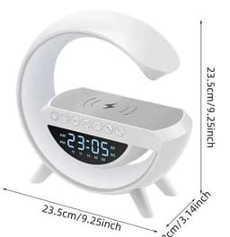 Bluetooth-luidspreker - 1 stuk - Luidspreker - Draadloze oplaadbare bureaulamp - Draadloos opladen - Multifunctioneel - LED - Nachtlampje voor naast het bed - Slaapkamerdecoratie - Wit — thumbnail 4
