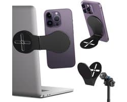 Telefoonstandaard - Telefoonhouder bureau - Afneembare magnetische telefoonhouder - geschikt voor laptops en auto's - inclusief magneet