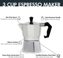 Espressomachine voor 3 kopjes - Aluminium — thumbnail 5