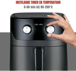 Florixa® Airfryer xl - Airfryer xxl - Heteluchtfriteuse - Zwart- 38cm x 29cm x 33cm — thumbnail 6