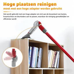 Hoek opzetstuk geschikt - voor Dyson V7 V8 V10 V11 V15 - Hoekstuk Adapter 90 graden tool hulpmiddel - Rood — thumbnail 3