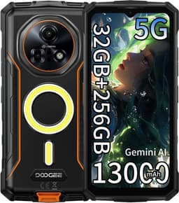 DOOGEE Fire 7 Pro Robuuste smartphone 5G - 32GB RAM - 256GB ROM - 13000mAh 33W - 6,56 inch - IP68/IP69K Outdoor Telefoons - Android 15 - Nachtzicht, Face ID, NFC, GPS, OTG - Oranje — thumbnail 1