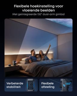 Nebula P1 Mobiele Beamer met Afneembare Speakers - 650 ANSI Lumen - 1080p - 20W 2.0 Surround Sound - Dolby Audio - Ingebouwde 130° Gimbal - Automatische Beeldaanpassing - Google TV — thumbnail 3